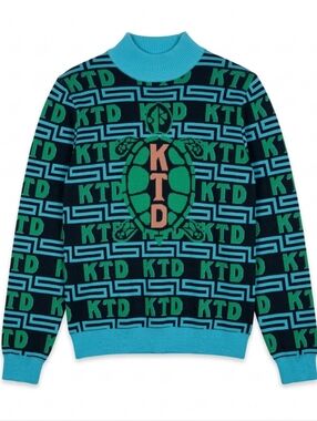 Kentucky Turtle Derby KTD Green and Blue Men's Sweater Size L